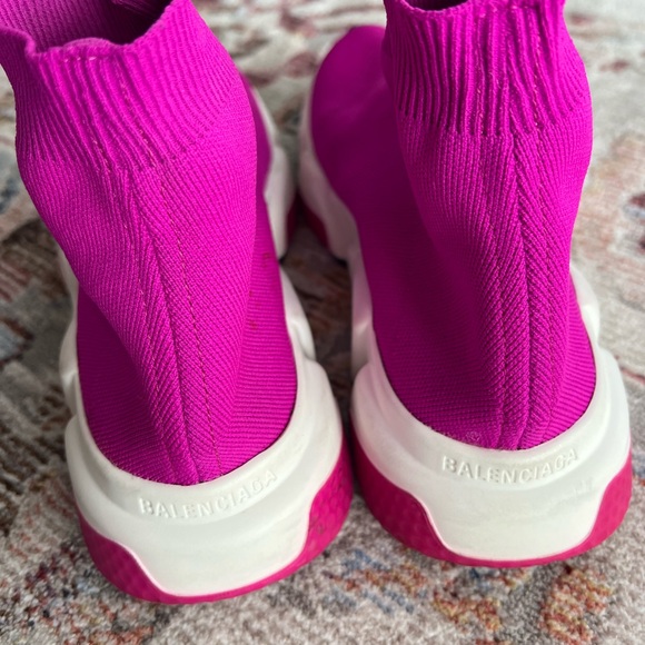 Balenciaga Womens Speed sneakers - RARE Fuchsia Color LIKE NEW SZ 9 - Picture 2 of 7